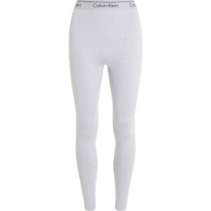 Calvin Klein Sport Ribbed 7/8 Leggins Lysegrå polyester Medium Dame