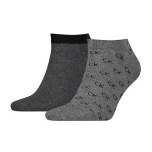 Calvin Klein Strømper 2P Eduardo All Over Sneaker Sock Grå Str 39/42 Herre