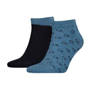 Calvin Klein Strømper 2P Eduardo All Over Sneaker Sock Jeansblå Str 39/42 Herre