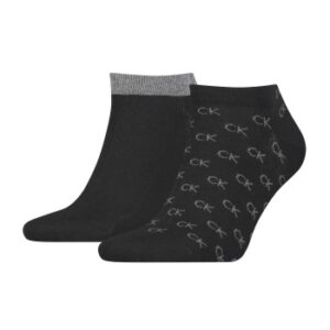 Calvin Klein Strømper 2P Eduardo All Over Sneaker Sock Sort Str 39/42 Herre