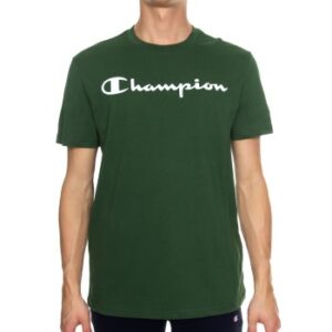 Champion Classics Men Crewneck T-shirt Mørkgrøn bomuld Small Herre