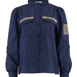 Continue - Bluse - Mili Patch Chambre - Denim blue