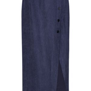 Continue - Nederdel - Linnea Skirt Velvet - Blue