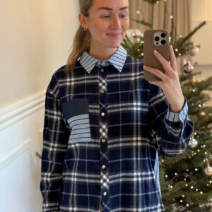 Continue - Skjorte - Alice Mix Shirt - Blue Check