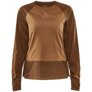 Craft ADV Trail Wool Wind LS Tee, Str. XS, Kvinder - Let og varm langærmet løbetrøje til trailrunning