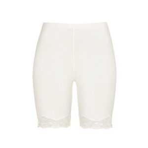 Damella Bamboo Lace Shorts Hvid uld Small Dame
