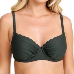 Damella Grace Wavy Bikini Bra Mørkgrøn B/C 38 Dame