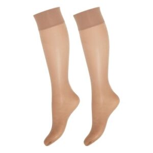 Decoy Strømper 2P Soft Lux 15 DEN Knee-high Socks Lysbrun polyamid One Size Dame