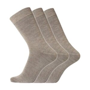 Dovre Strømper 3P No Elastic Twin Socks Beige bomuld Str 45/48 Herre