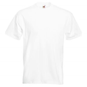 Fruit of the Loom Valueweight Crew Neck T Hvid bomuld Small Herre