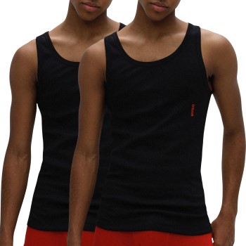HUGO 2P Twin Tank Top Sort bomuld Small Herre HUGO 2P Twin Tank Top Sort bomuld Small Herre