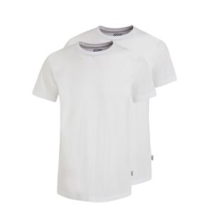 Jockey 2P Cotton Crew Neck T-Shirt Hvid bomuld Small Herre
