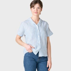 Klitmøller Collective - Amanda shirt - Cream/light blue - XS