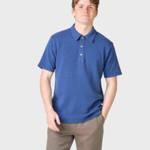 Klitmøller Collective - Banks polo tee - Ocean - S