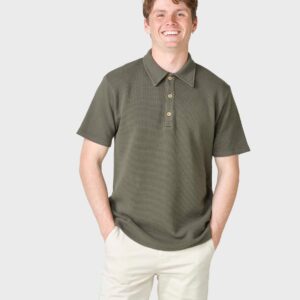 Klitmøller Collective - Banks polo tee - Olive - S