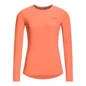 Langærmet CEP Løbetrøje til Dame, Str. L - Komfortabel & Refleks, Orange