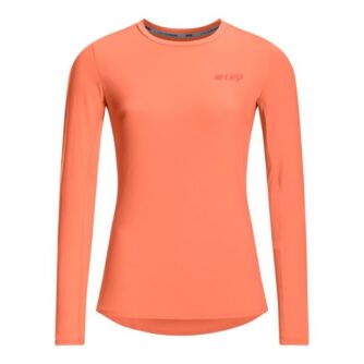 Langærmet CEP Løbetrøje til Dame, Str. L - Komfortabel & Refleks, Orange