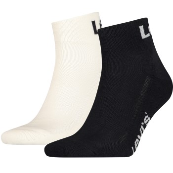 Levis Strømper 2P Sport Logo Mid Cut Sock Sort/Hvid Str 43/46 Levis Strømper 2P Sport Logo Mid Cut Sock Sort/Hvid Str 43/46