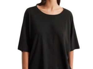 Marc O Polo Lounge Cropped Top Sort bomuld Small Dame