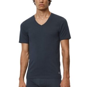Marc O Polo Men V-Neck Shirts 2P Marineblå bomuld Small Herre