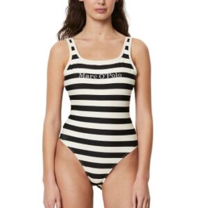Marc O Polo Stripe Swimsuit Hvid/Sort Small Dame