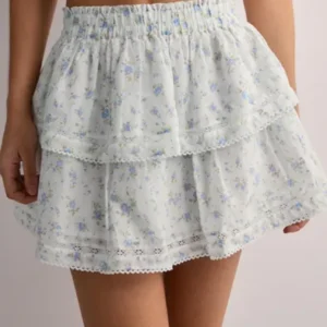 Nelly - Blå - Lace Detail Frill Skirt