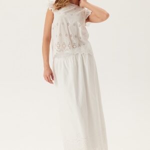 ONLY Onllou Life Emb Long Skirt Bright White XS