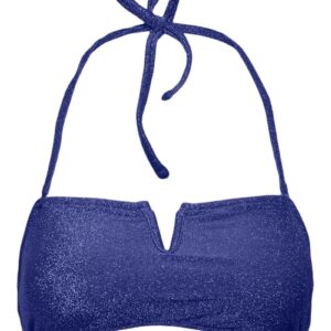 Pieces - Badetøj - PC Bling Bikini Bandeau Top Lurex Sww - Bluing/Silver lur