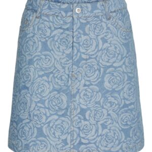 Pieces - Nederdel - PC Kalyn Hw Denim Skirt - Light Blue Denim