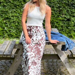 Pieces - Nederdel - PC Mari Hw Long Skirt D2D Dmo - Cloud Dancer