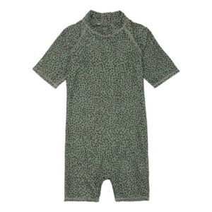 Soft Gallery - Badedragt Rey Sunsuit - Oil Green AOP Leospot - 8 år