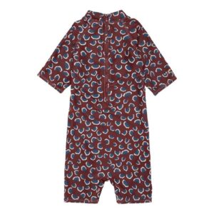Soft Gallery - Badedragt Rey Sunsuit - Russet Brown AOP Coral - 1 år