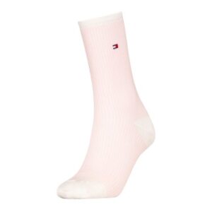 Tommy Hlfiger Women Premium Stripe Socks Strømper Hvid/Rosa Str 39/42 Dame