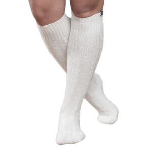 Trofe Cotton Knee High Sock Strømper Hvid Str 39/42 Dame