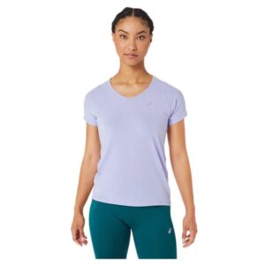Asics V-neck SS Top Dame - Str. L, Let & Svedtransporterende med Reflekser