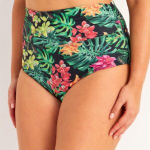 Bikinitrusse med foldbar kant ved taljen