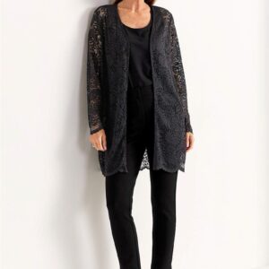 Blondetop med cardigandesign