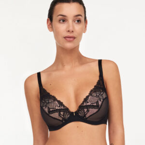 Chantelle Orangerie Dream T-shirt BH, sort, Størrelse: 70C, Dame