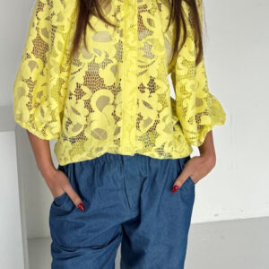 Continue - Bluse - Sia Big Lace - Yellow
