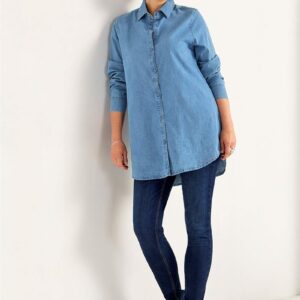 Elastisk tunika i denim