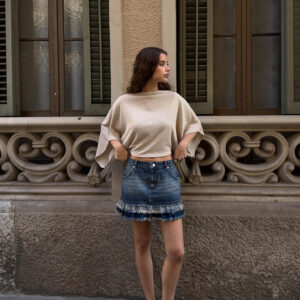 Nelly - Beige - Effortless Poncho Sweater