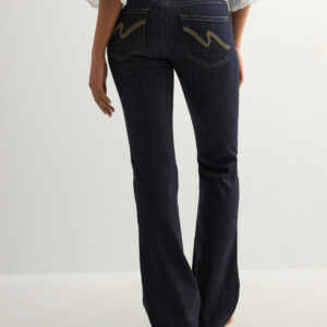Nelly - Blå - Mid Waist Perfect Bootcut Jeans