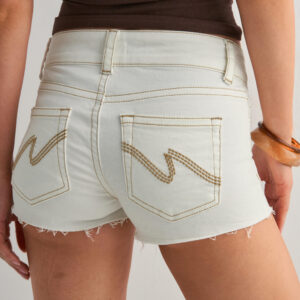 Nelly - Hvid - Stitch Jeans Shorts