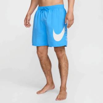 Nike Swim Breaker-volleyshorts (18 cm) med indershorts til mænd - blå