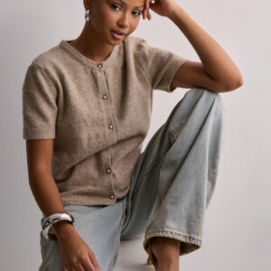 Only - Beige - Onlella S/S Cardigan Ex Knt