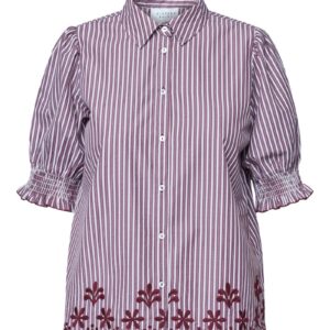 Sisters Point - Skjorte - Isola-SS6 - Bordeaux/White