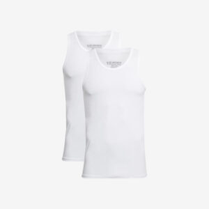 2-pak tank-top (singlet) | bambus | hvid
