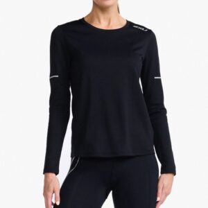 2XU Aero Langærmet T-shirt Dame - Str. M, Letvægts, Åndbar, Perfekt til Løb