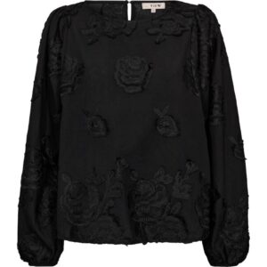 A-View - Bluse - Rosamarie Blouse - Black (Levering slut juli)