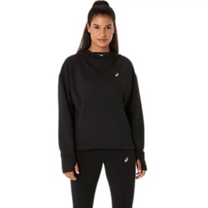 ASICS NAGINO™ Run Justerbar Hoodie Str. M Dame - Sort, ideel til løb og træning i koldt vejr